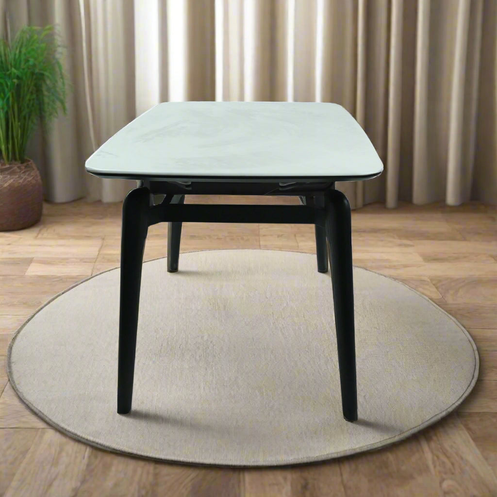 Snow Mountain White Microcrystalline Table Plus+