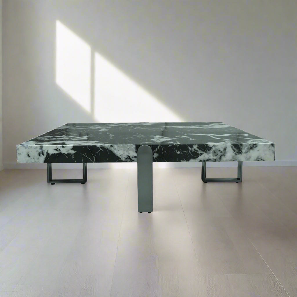 Ink Noir Square Marble Veneer