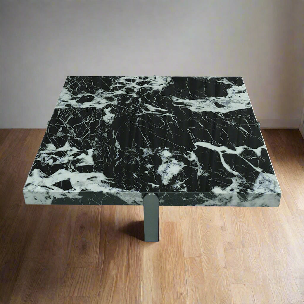 Ink Noir Square Marble Veneer