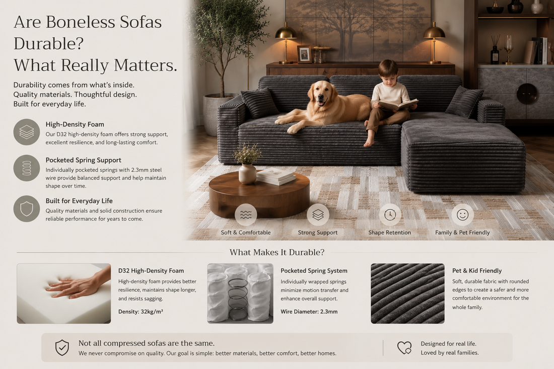 Are Boneless Sofas Durable? What Really Matters