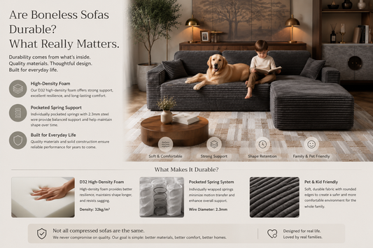Are Boneless Sofas Durable? What Really Matters
