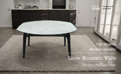 Snow Mountain White Microcrystalline Table Plus+