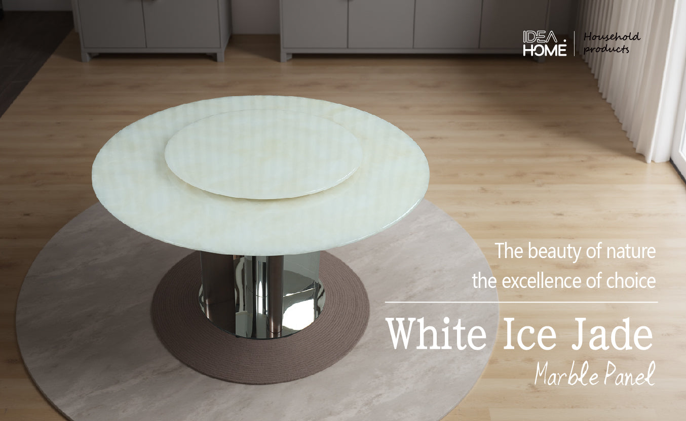 White Ice Jade Marble Table