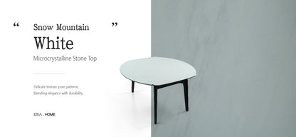 Snow Mountain White Microcrystalline Table Plus+