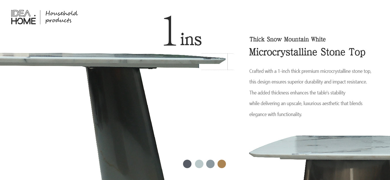 Snow Mountain White Microcrystalline Table