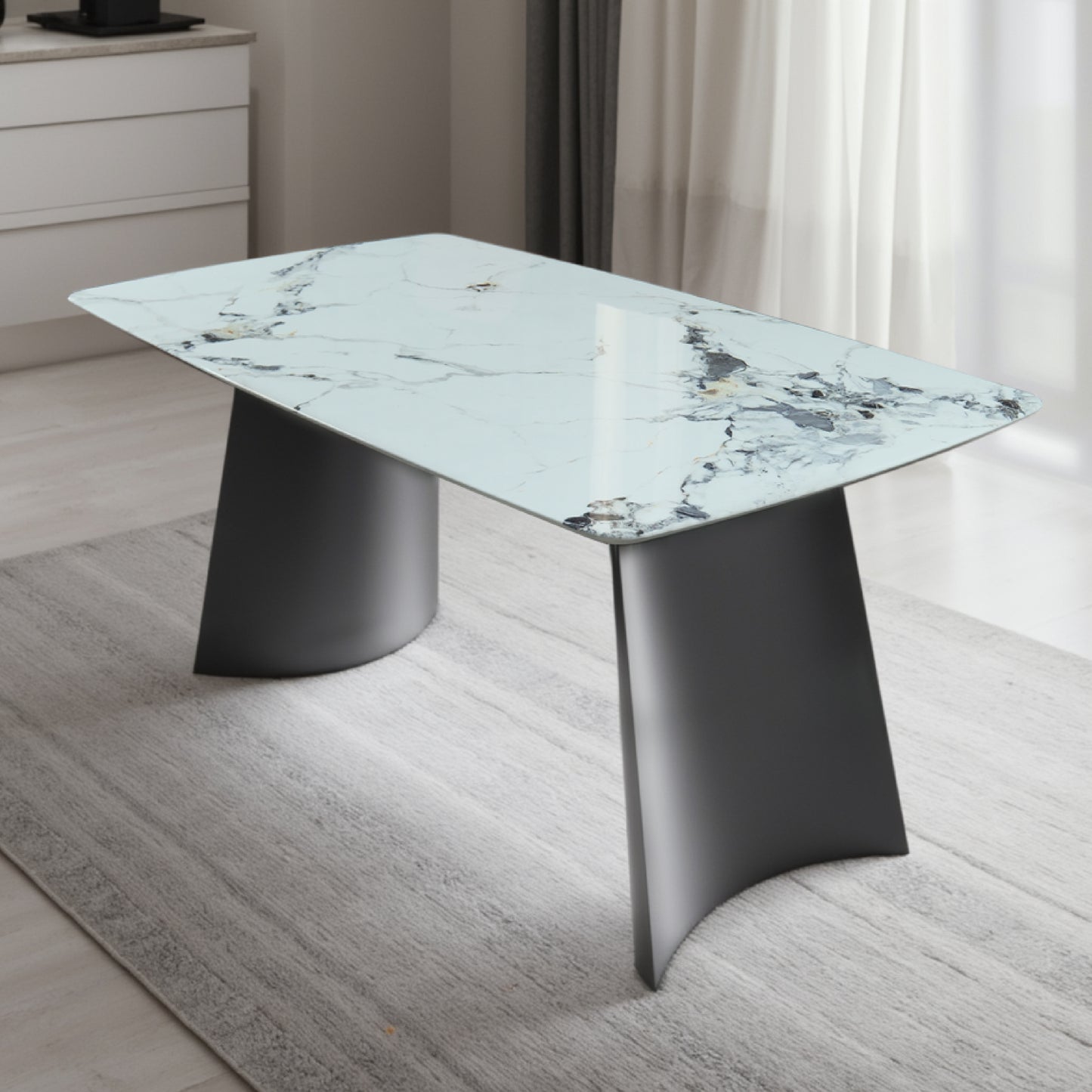 Snow Mountain White Microcrystalline Table