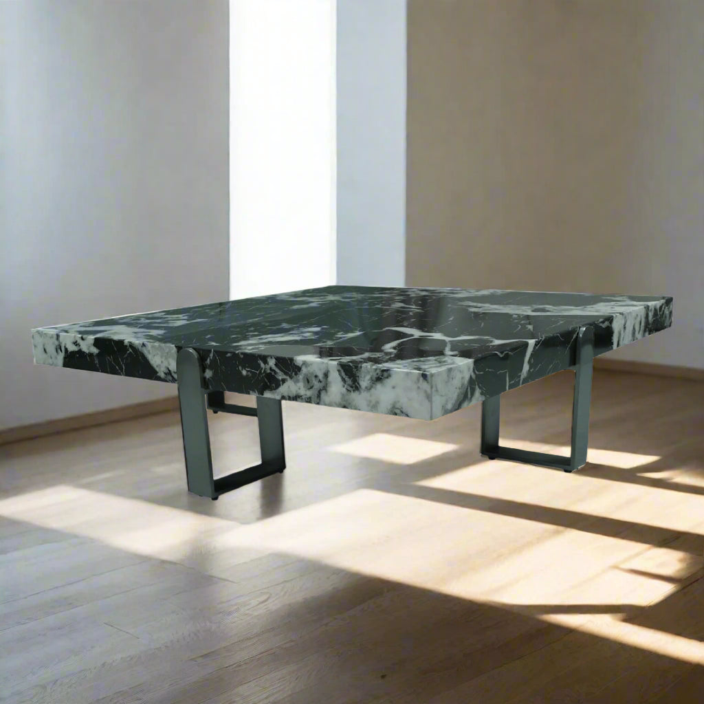 Ink Noir Square Marble Veneer