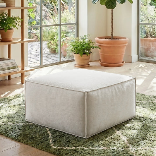 Flexicube Modular Sectional Ottoman Beige White