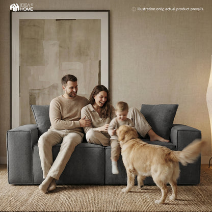 Flexicube Modular Sectional Loveseat Dark Grey