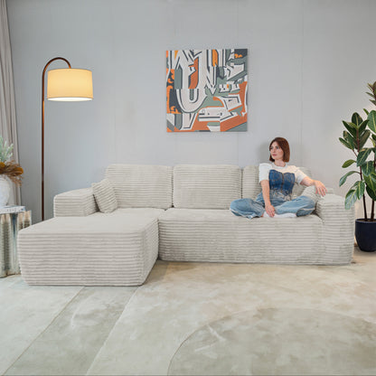 Multi-Functional Sofa, Sleeper Sofa Couch, Cloud Sofa, Cloud-Like Comfort, Portable Compression Design, L Shape Sectional