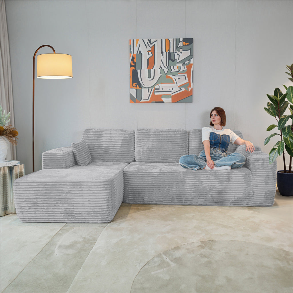 Multi-Functional Sofa, Sleeper Sofa Couch, Cloud Sofa, Cloud-Like Comfort, Portable Compression Design, L Shape Sectional