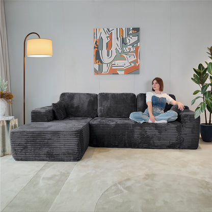 Multi-Functional Sofa, Sleeper Sofa Couch, Cloud Sofa, Cloud-Like Comfort, Portable Compression Design, L Shape Sectional