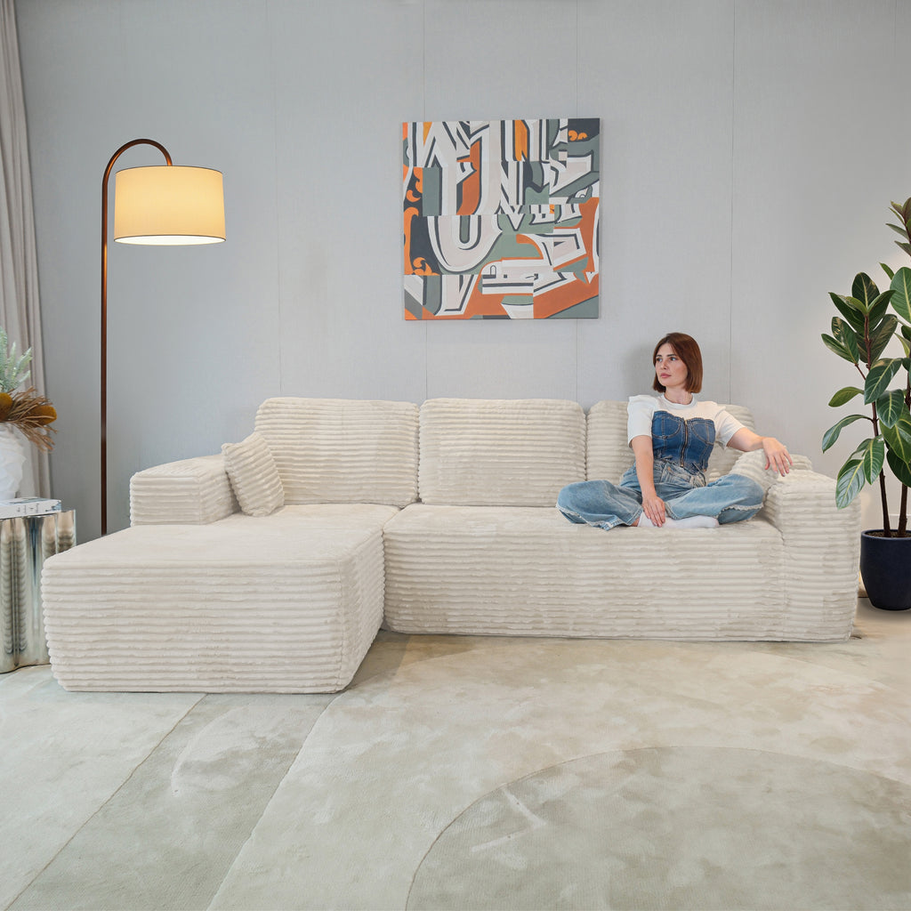 Multi-Functional Sofa, Sleeper Sofa Couch, Cloud Sofa, Cloud-Like Comfort, Portable Compression Design, L Shape Sectional