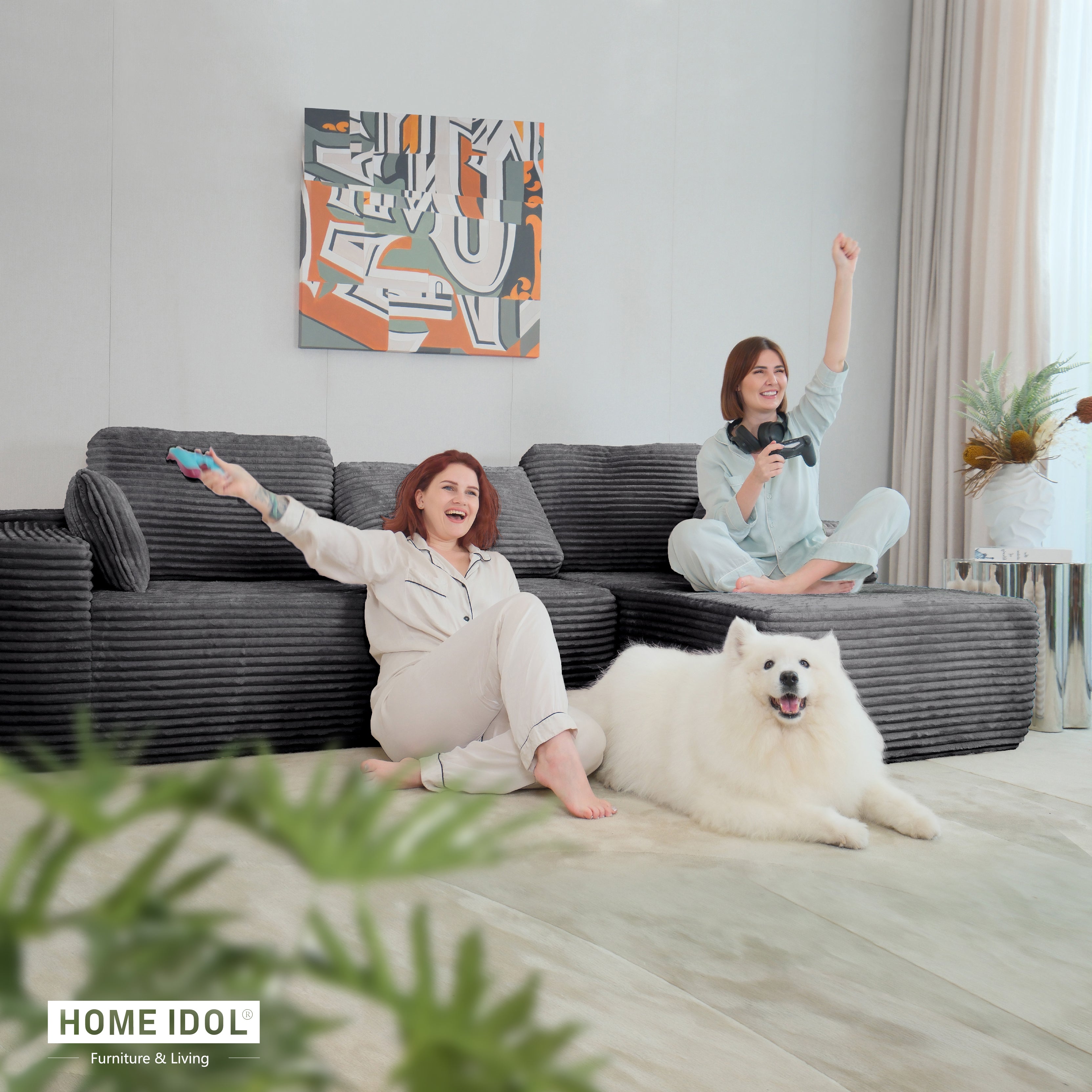 Multi-Functional Sofa, Sleeper Sofa Couch, Cloud Sofa, Cloud-Like Comfort, Portable Compression Design, L Shape Sectional