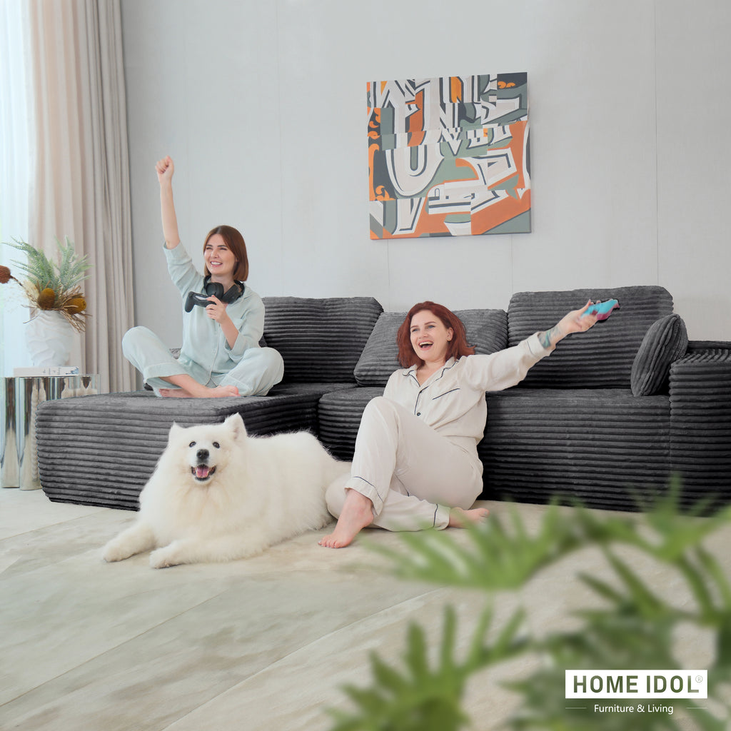 Multi-Functional Sofa, Sleeper Sofa Couch, Cloud Sofa, Cloud-Like Comfort, Portable Compression Design, L Shape Sectional