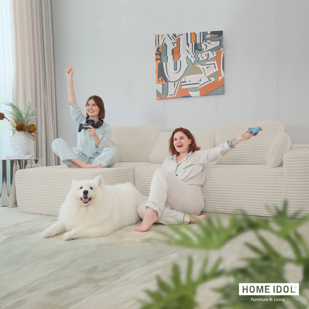 Multi-Functional Sofa, Sleeper Sofa Couch, Cloud Sofa, Cloud-Like Comfort, Portable Compression Design, L Shape Sectional