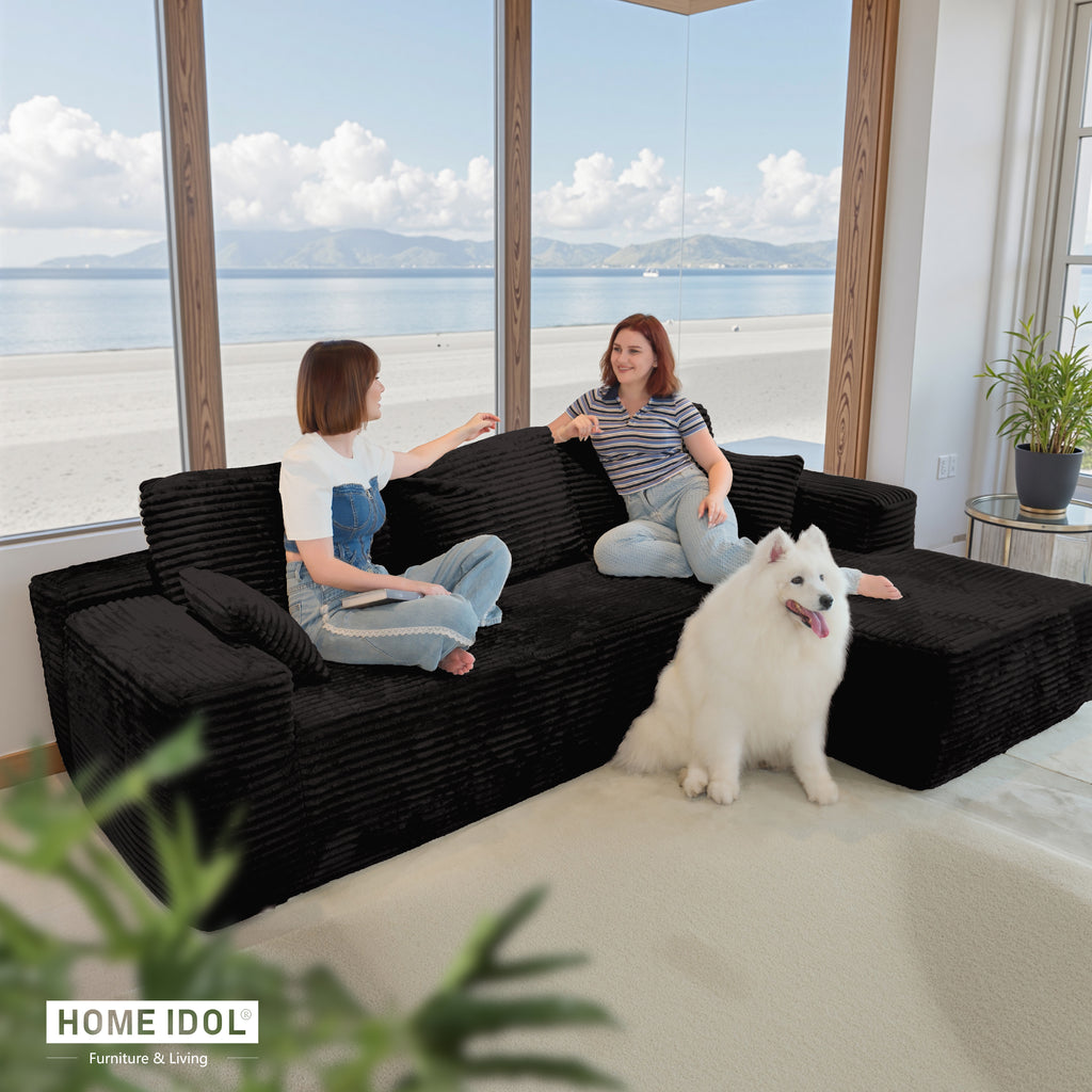 Multi-Functional Sofa, Sleeper Sofa Couch, Cloud Sofa, Cloud-Like Comfort, Portable Compression Design, L Shape Sectional