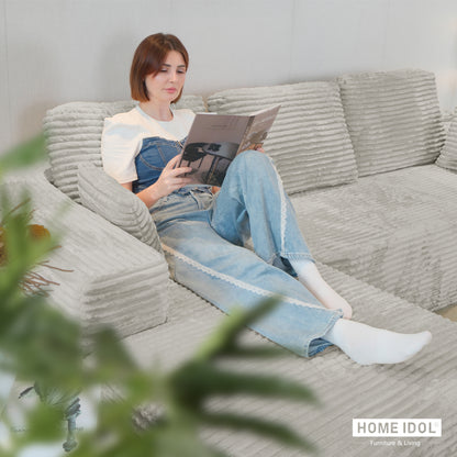 Multi-Functional Sofa, Sleeper Sofa Couch, Cloud Sofa, Cloud-Like Comfort, Portable Compression Design, L Shape Sectional