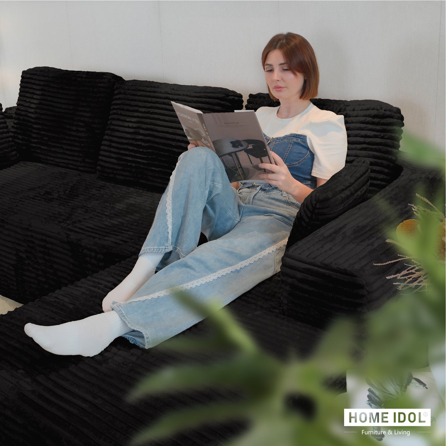 Multi-Functional Sofa, Sleeper Sofa Couch, Cloud Sofa, Cloud-Like Comfort, Portable Compression Design, L Shape Sectional