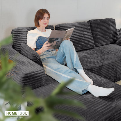 Multi-Functional Sofa, Sleeper Sofa Couch, Cloud Sofa, Cloud-Like Comfort, Portable Compression Design, L Shape Sectional