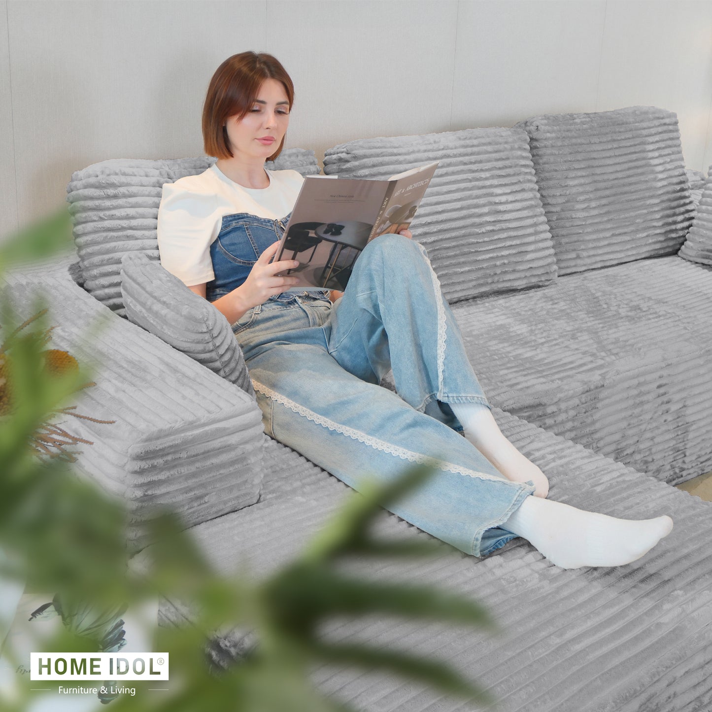 Multi-Functional Sofa, Sleeper Sofa Couch, Cloud Sofa, Cloud-Like Comfort, Portable Compression Design, L Shape Sectional