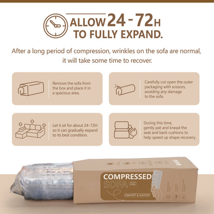 Multi-Functional Sofa, Sleeper Sofa Couch, Cloud Sofa, Cloud-Like Comfort, Portable Compression Design, L Shape Sectional