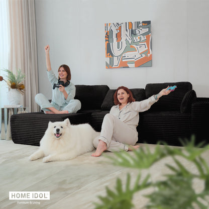 Multi-Functional Sofa, Sleeper Sofa Couch, Cloud Sofa, Cloud-Like Comfort, Portable Compression Design, L Shape Sectional