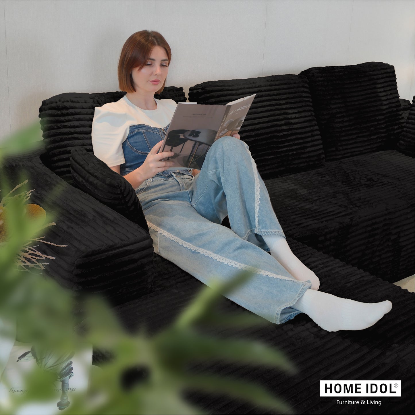 Multi-Functional Sofa, Sleeper Sofa Couch, Cloud Sofa, Cloud-Like Comfort, Portable Compression Design, L Shape Sectional