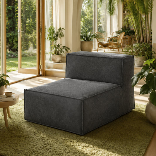Flexicube Modular Sectional Single sofa Dark Grey