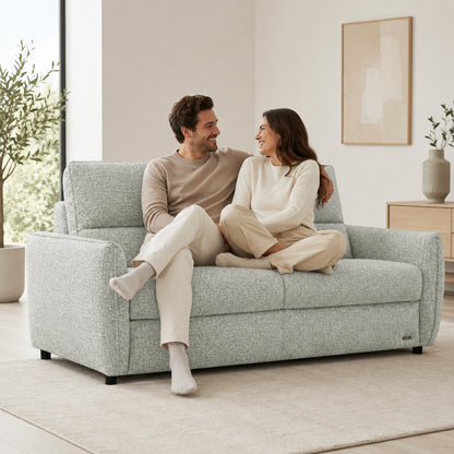 Pull Out Sofa Bed, 2-in-1 Convertible Double Bed, No Cushion Removal, Memory Foam, Queen Size, for Apartment