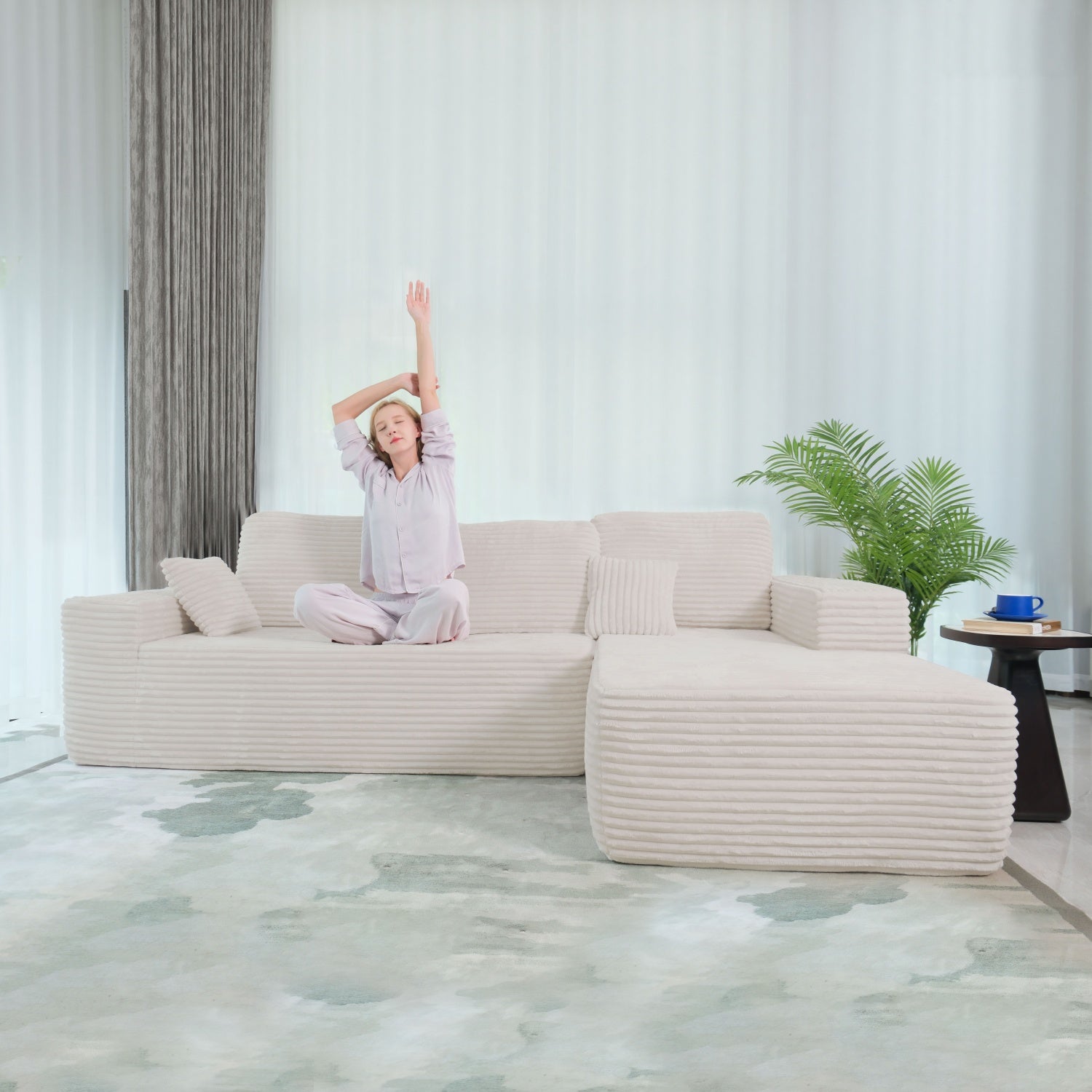 Frameless L-Shaped Modula Sofa