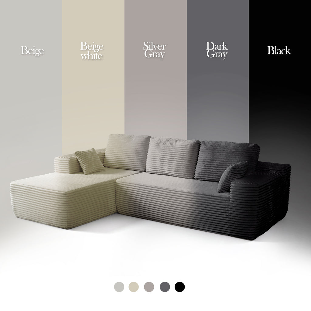 Frameless L-Shaped Modula Sofa