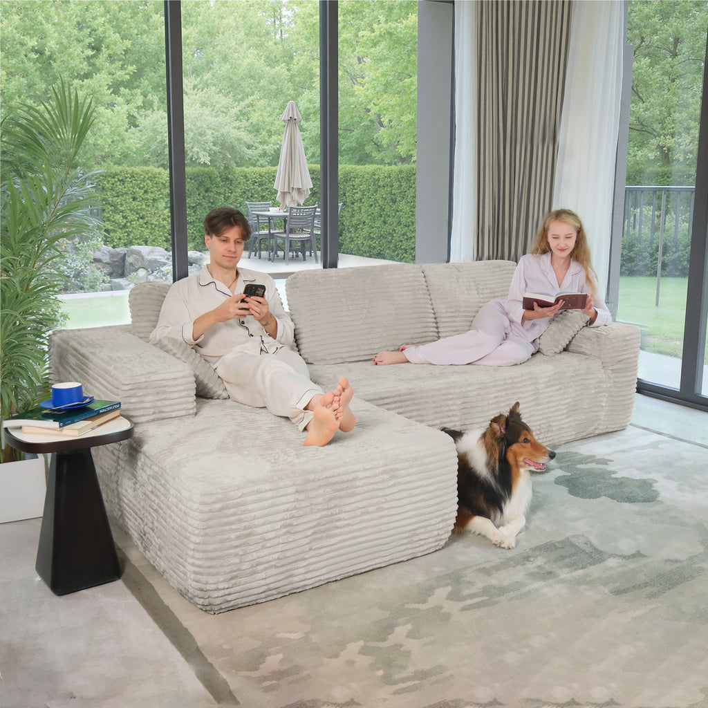 Frameless L-Shaped Modula Sofa