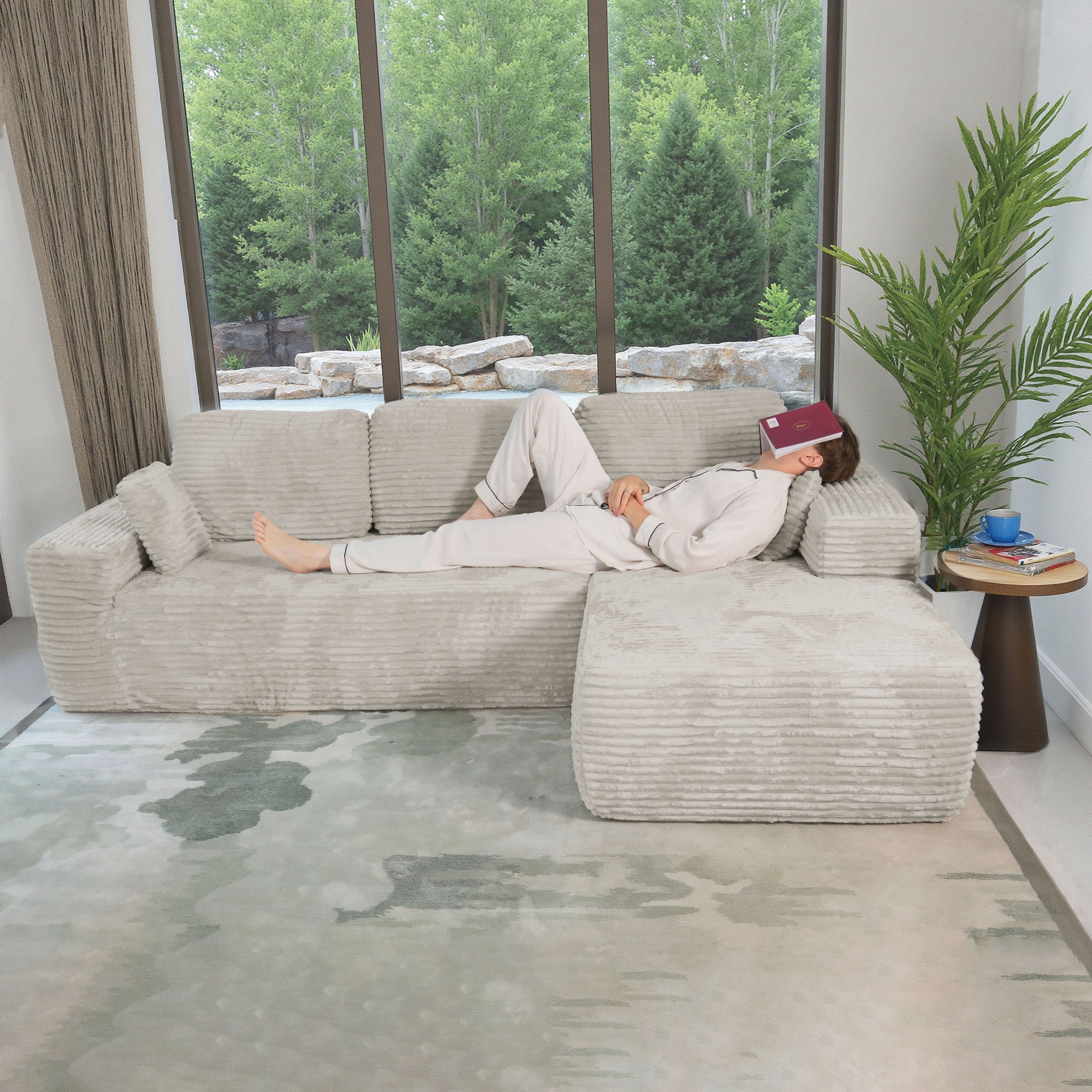 Frameless L-Shaped Modula Sofa