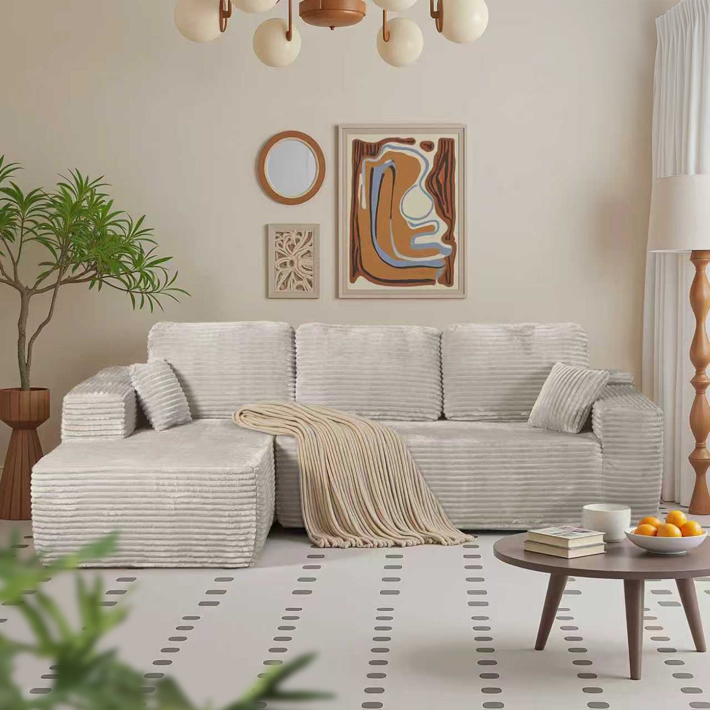 Frameless L-Shaped Modula Sofa