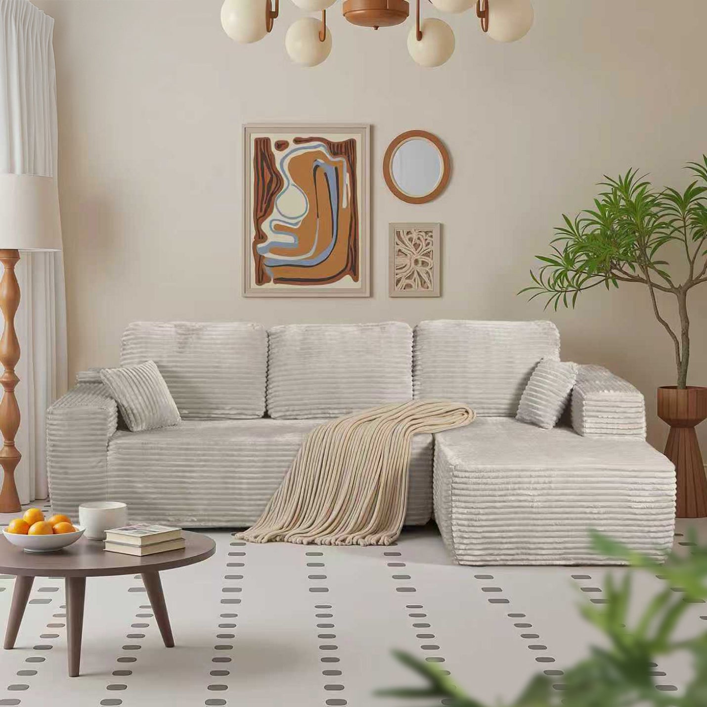 Frameless L-Shaped Modula Sofa