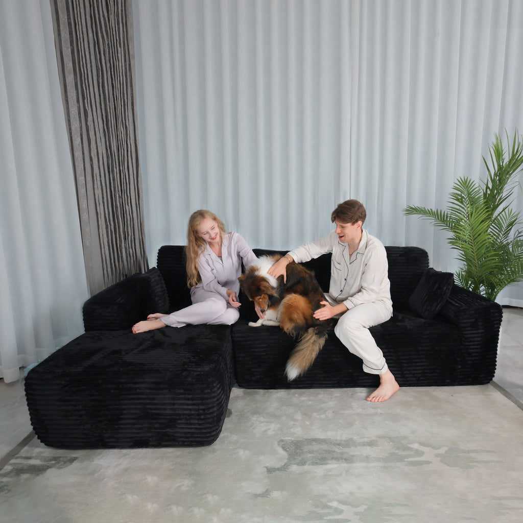 Frameless L-Shaped Modula Sofa