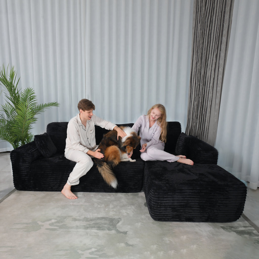 Frameless L-Shaped Modula Sofa