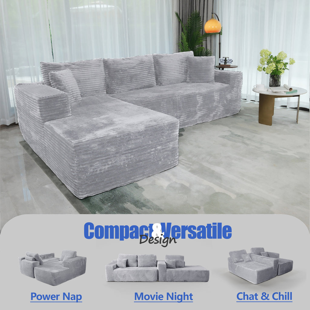 Frameless L-Shaped Modula Sofa